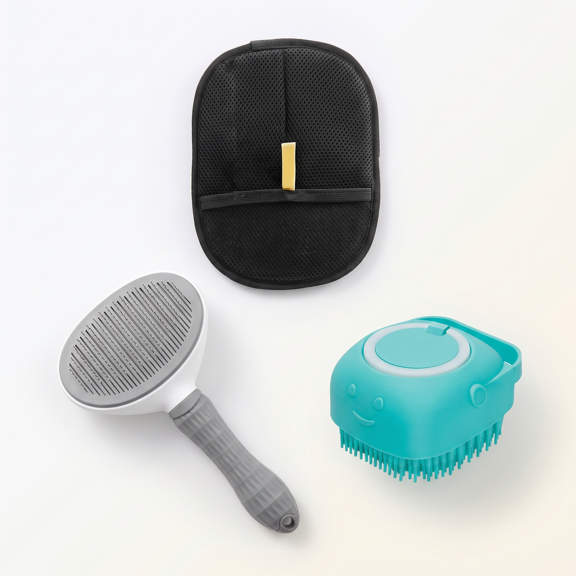 Fellpflege-Set Hund & Katze – Handschuh & Bürsten